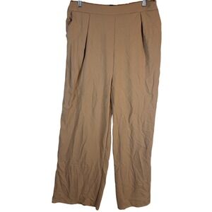 Windsor Pants Wide Leg Pleated High Waist Tan Women